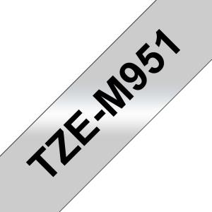 Tape 24mm Mat Metalic Black On Silver