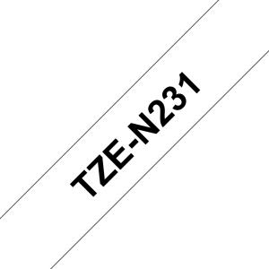 Tape 12mm Non Lami Black On White (tze-n231)