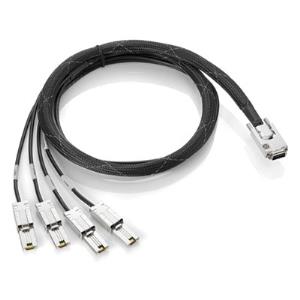 StorageWorks External SAS IB 1X4 to mini SAS 4X1 Fanout Cable (AH587A)